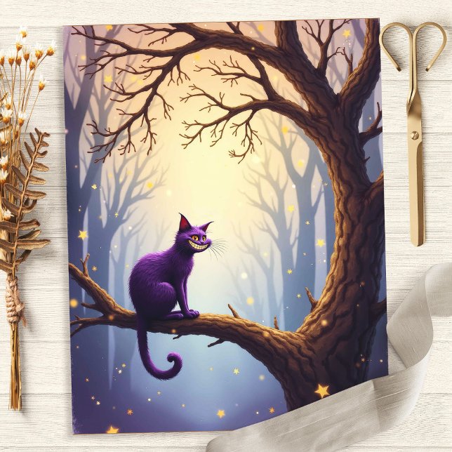 Papel de Scrapbook do Árvore do Gato de Cheshire C (Criador carregado)