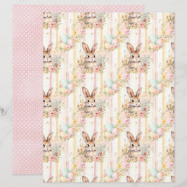 Papel de Scrapbook do Coelho de Páscoa Vintage