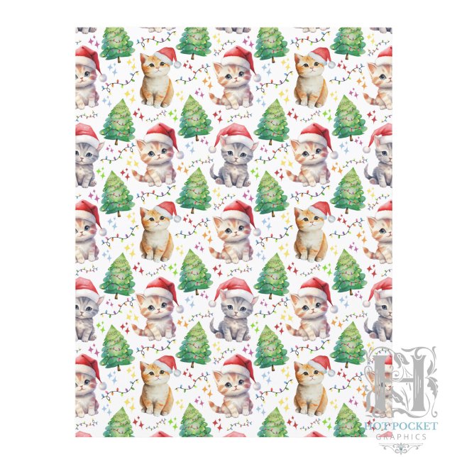 Papel de Scrapbook do Gato de Natal (Criador carregado)