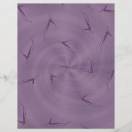 Papel de Scrapbook do Homem de Ginseng Roxo Página