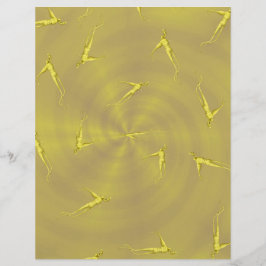 Papel de Scrapbook do Homem Ginseng Amarelo Página