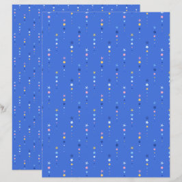 Papel de Scrapbook Estrela-do-Mar Azul Cobalto Cos