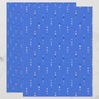 Papel de Scrapbook Estrela-do-Mar Azul Cobalto Cos