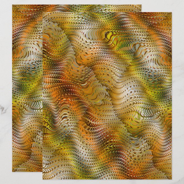 Papel de Scrapbook ET Faux Snakeskin 2 Lados Págin (Frente/Verso)