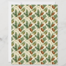 Papel de Scrapbook Evergreens e Cones
