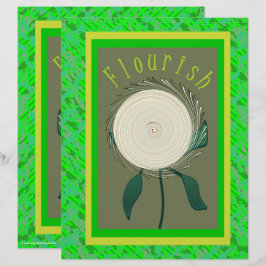 Papel de Scrapbook Flor de Prosperidade Verde Pági