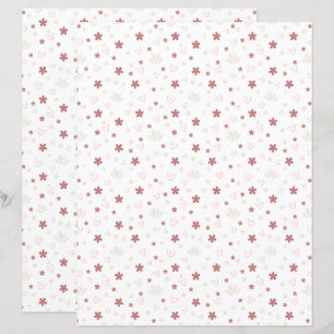 Papel de Scrapbook Flor Fofa Com Amor
