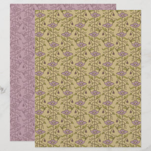 Papel de Scrapbook Floral Art Nouveau