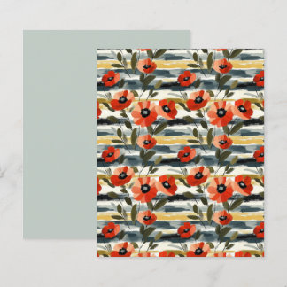 Papel de Scrapbook Floral Papoula Vermelha
