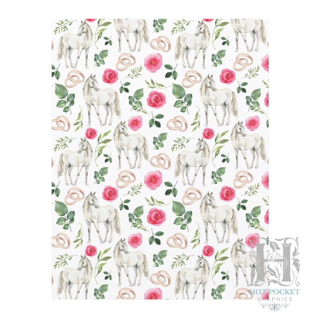 Papel de Scrapbook Floral Rosa Rústico Equestre (Criador carregado)