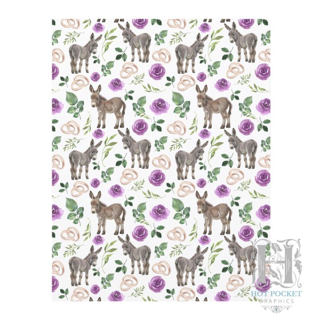 Papel de Scrapbook Floral Roxo Burro Rústico (Criador carregado)