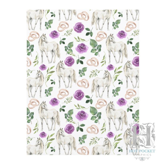 Papel de Scrapbook Floral Roxo Rústico Equestre (Criador carregado)