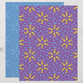 Papel de Scrapbook Flores Chinelo