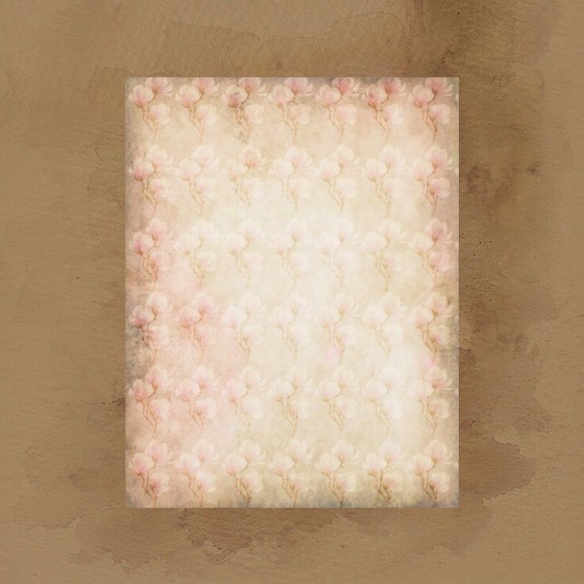 Papel de Scrapbook Flores Vintage (Criador carregado)