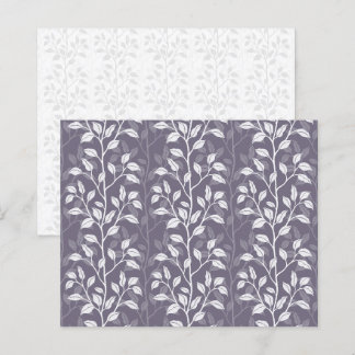 Papel de Scrapbook Folhas Botânicas Roxo Escuro