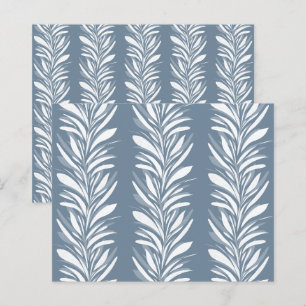 Papel de Scrapbook Folhas Modernas Azul Empoeirado
