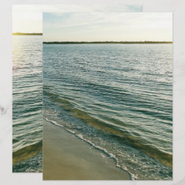 Papel de Scrapbook Fundo de Praia ao Pôr do Sol