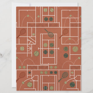 Papel de Scrapbook Geométrico de Tênis em Quadra d