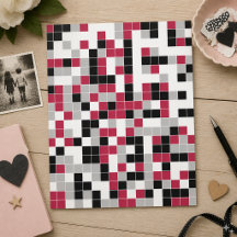 Papel de Scrapbook Geométrico Magenta Diversão Mod