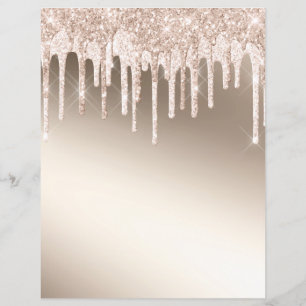 Papel de scrapbook glitter de champanhe elegante