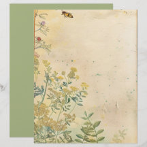 Papel de Scrapbook Jardim Botânico Vintage 