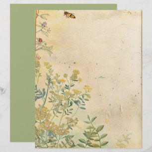 Papel de Scrapbook Jardim Botânico Vintage