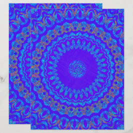Papel de Scrapbook Kaleidoscópio Azul Página 2 Lad