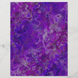 Papel de Scrapbook Mármore Roxo Giratório 2 Lados