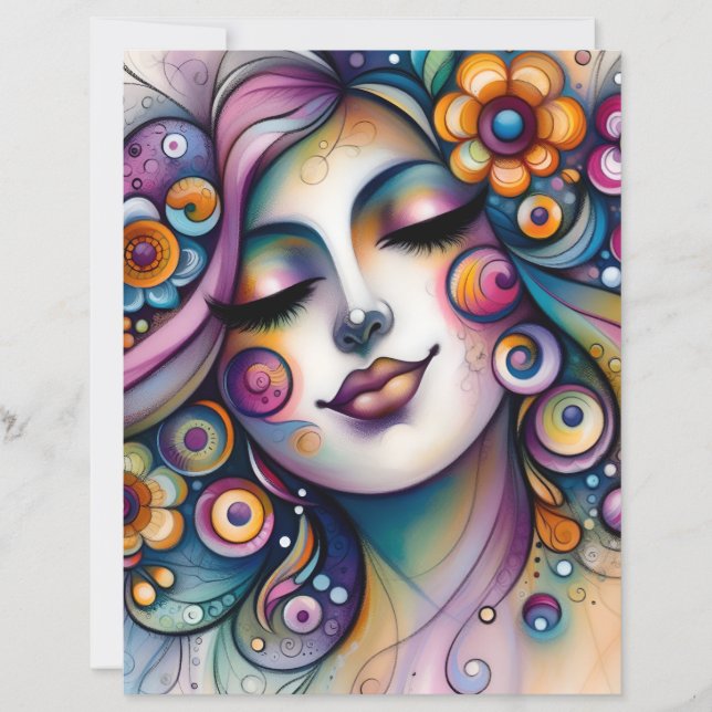 Papel de Scrapbook Mulher Caprichosa Sussurrante (Frente)