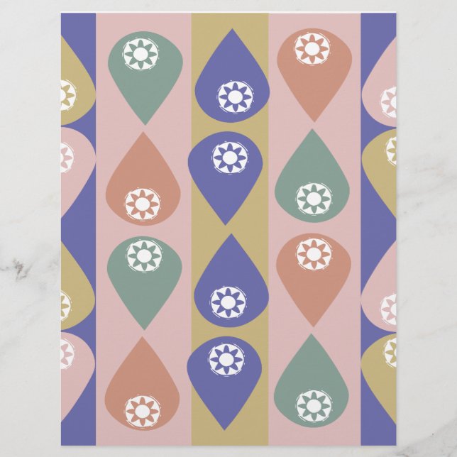 Papel de scrapbook para gotas de água (Frente)