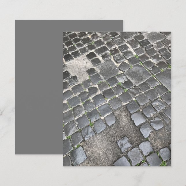 Papel de Scrapbook Pedras Pretas Romanas (Frente/Verso)