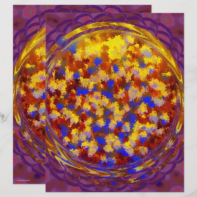 Papel de Scrapbook Purple Potpourri 2 Lados (Frente/Verso)
