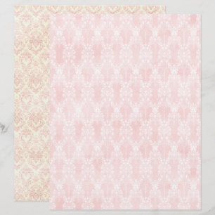 Papel de Scrapbook Rosa Coquette Vintage