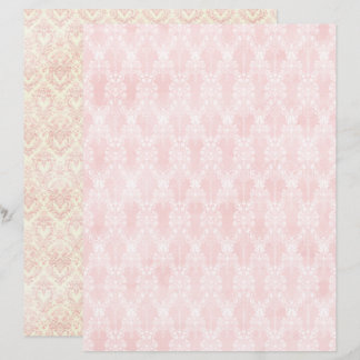 Papel de Scrapbook Rosa Coquette Vintage