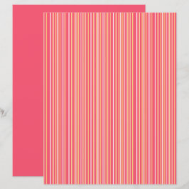 Papel de scrapbook rosa e laranja modernos