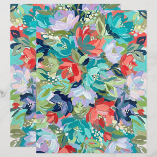 Papel de Scrapbook Sinfonia de Jardim Vibrante