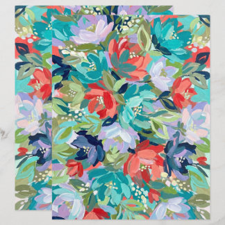 Papel de Scrapbook Sinfonia de Jardim Vibrante