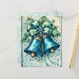 Papel de Scrapbook Sininhos de Natal Azuis Caprich