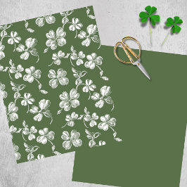 Papel de Scrapbook Trevos Sofisticados