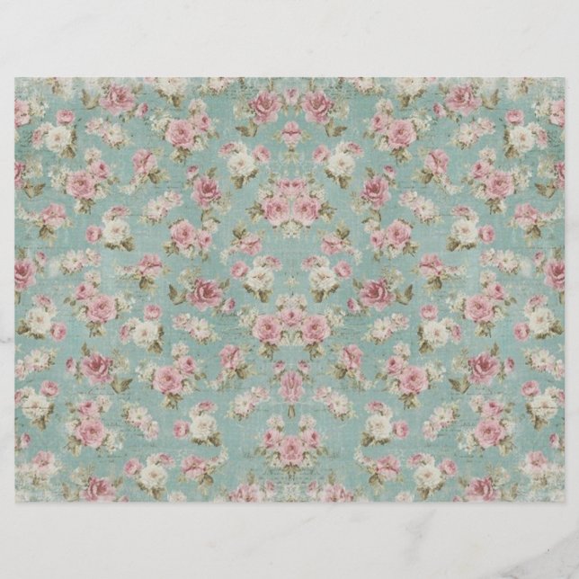 Papel de Scrapbook Vintage Shabby Chic (Frente)