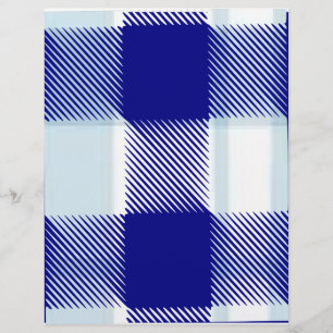 Papel de Scrapbook Xadrez Azul