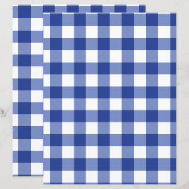 Papel de Scrapbook Xadrez Azul Médio