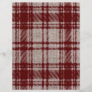 Papel de Scrapbook Xadrez Marrom