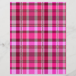 Papel de Scrapbook Xadrez Rosa Página 2 Lados