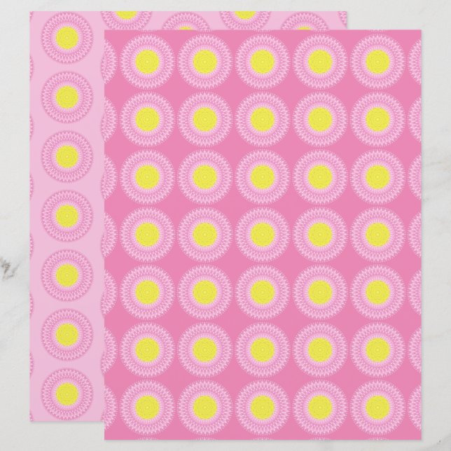 Papel de Scrapbooking Bellis Mandala (Frente/Verso)