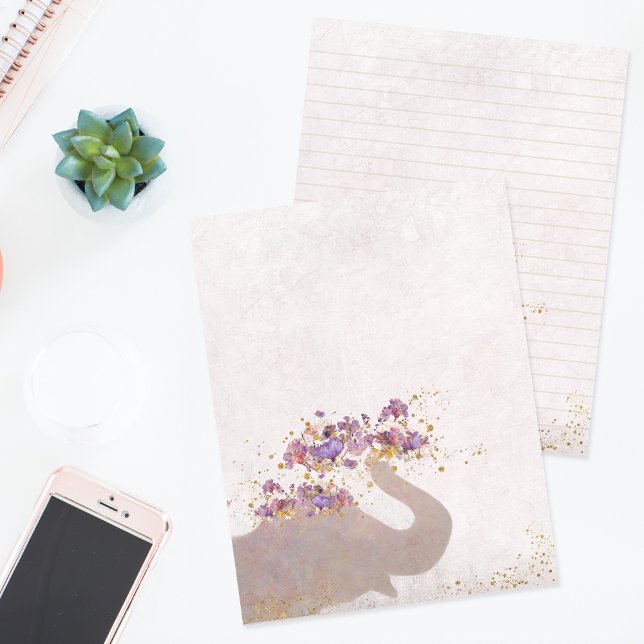 Papel de Scrapbooking Boho Chic Sonhador Elefante  (Criador carregado)