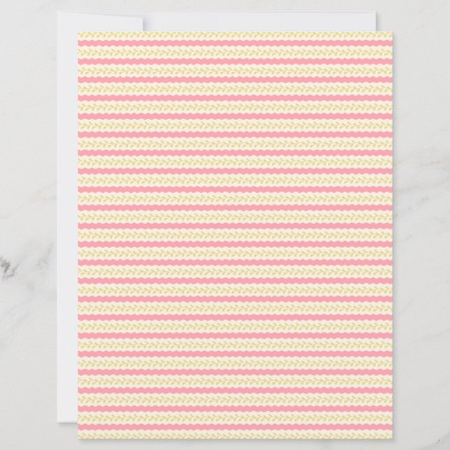 papel de scrapbooking colorido listras botânicas (Frente)