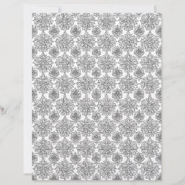 Papel de Scrapbooking de Crisântemo para Colorir