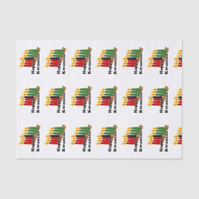 Papel De Seda 12-26 Happy Kwanzaa (Frente )