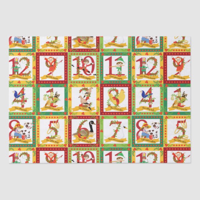 Papel De Seda 12 dias de Natal (Frente )
